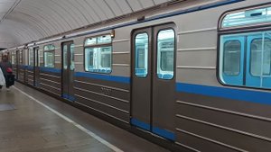 Перегонка электропоезда 81 717/714.6 Номерной «Шестерка» на станции Петровско-Разумовская.