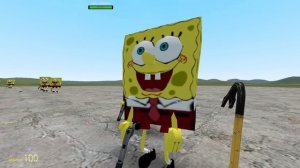 100 SPONGEBOBS vs 1 CARTOON CAT! (Garry's Mod Sandbox) | JustJoeKing