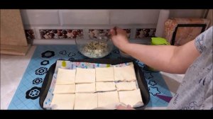 Слойки с яйцом и зеленым луком.????