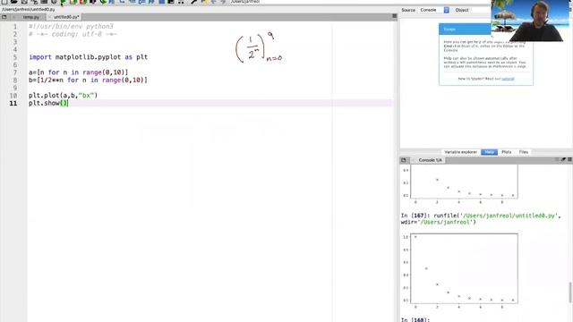 Crash course in Python for Calculus, part 6: Plotting lists смотреть онлайн