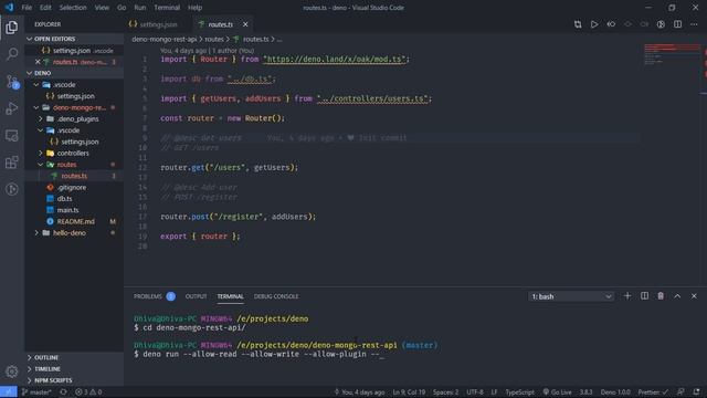 Vscode - deno extension смотреть онлайн