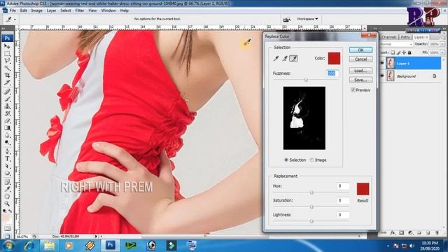 Change clothes color in Photoshop | How To Replace Color photoshop cs3 | смотреть онлайн