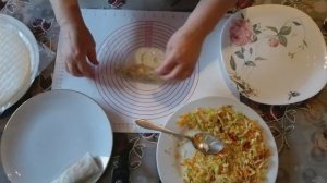 Наш завтрак Хрустящие Роллы из рисовой бумаги с капустой/попробуйте и вам понравится????