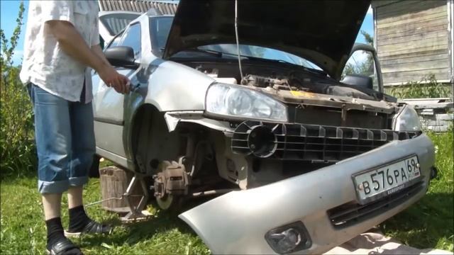 Калина замена переднего крыла своими руками за 1 час смотреть онлайн