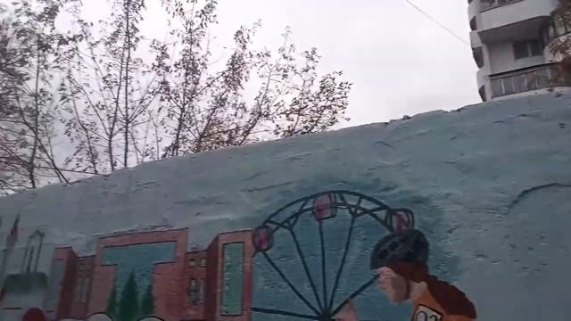 russia .beauty.СТРИТ АРТ УЛИЧНЫЕ РИСУНКИ НА ПРОСПЕКТЕ ОКТЯБРЯ РАЗРИСОВАЛИ СТЕНА .mp4
