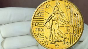 50 euro cent 2001 real price France coin value in india and pakistan