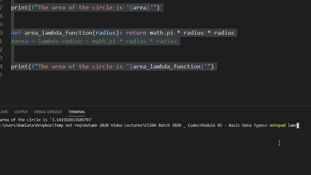 CS384 Python Programming Module 05 Basic Data Structures Lec 10 Lambda Function смотреть онлайн