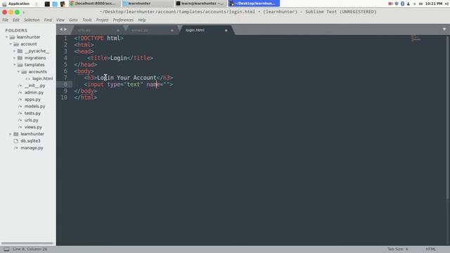 Django bangla tutorial part-7 (HTML Template) смотреть онлайн