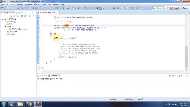 Example of FileWriter constructor accepts file object and boolean append | Java IO | Java Tutorial