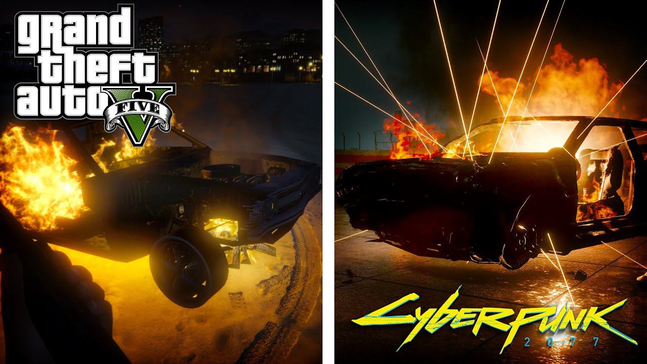 Cyberpunk 2077 ПРОТИВ GTA 5 I Сравнение ГТА 5 и Киберпанк 2077 смотреть онлайн