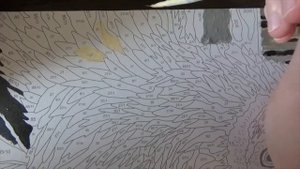 Раскрашиваем большую картину по номерам.