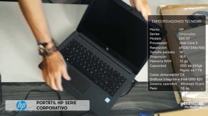 UNBOXING PORTÁTIL HP SERIE CORPORATIVO 240 G7