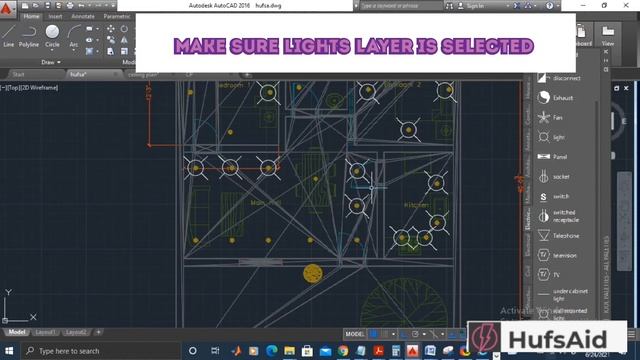 Electrical Designing [Part 2]: Lighting Layout on AutoCad смотреть онлайн