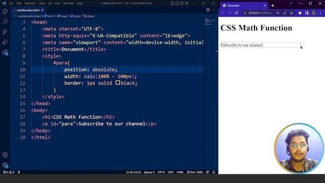 CSS Math Functions | CSS Min() Max() Calc() Function | CSS for Beginners | SimpliCode