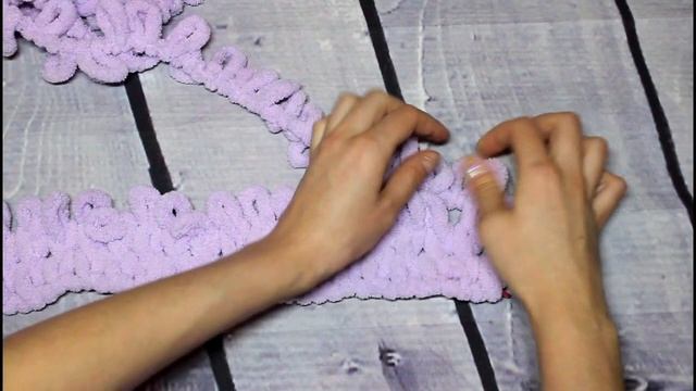 Детский плюшевый плед Вяжем руками без спиц и крючка Alize puffy