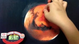 Oil pastel painting "Mars" by polka.