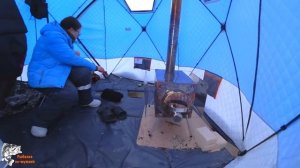 На лесное озеро с Устаичем/Клёв на колбасу/ Подготовили избу к весне.