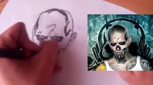 Рисунок карандашом Эль Диабло"  El Diablo" Отряд Самоубийц Suicide Squad