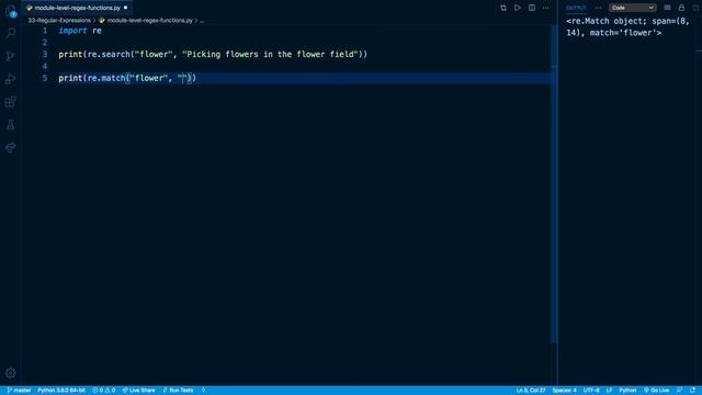 Regular Expressions - 04 - Module Level RegEx Functions