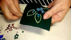 УРОК 2  Букет из ягод. Брошь из бисера, натуральных камней и страз