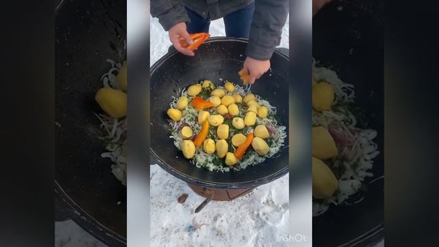 Сырне/Сірне в казане. Казахская кухня смотреть онлайн