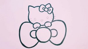 Как нарисовать Хелло Китти шаг за шагом | Hello Kitty | рисунок раскраска для детей