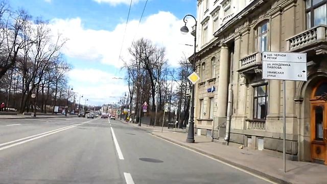Санкт-Петербург из окна автомобиля, центр, Каменноостровский пр-т, Петроградский район.S-Petersburg
