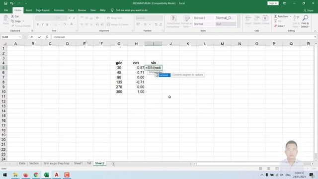 Hướng dẫn sử dụng hàm COS và hàm SIN trong Excel | Ks Nguyễn Thanh Dũng смотреть онлайн