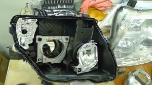 Pajero IV замена линз на биксеноновые hella 5r Полировка и чистка фар MITSUBISHI PAJERO IV