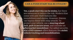 Can a push start Kia be stolen?