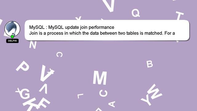 MySQL : MySQL update join performance
