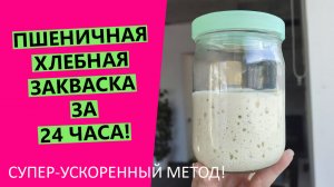 ХЛЕБНАЯ ЗАКВАСКА ЗА 24 ЧАСА! ⌛[СУПЕР-УСКРЕННЫЙ МЕТОД ВЫВЕДЕНИЯ]