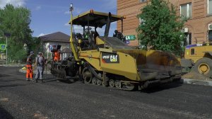 Дорожные работы на улице Пушкина