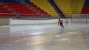 Тренировка конькобежцев