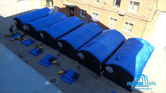 Для проживания зимой. Сибавиаспас. Пневмокаркасная палатка 6,0 x 3,0 x 2,5м. смотреть онлайн