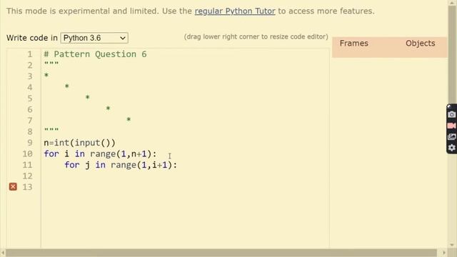 How to print Star Pattern In Python(Part 6)