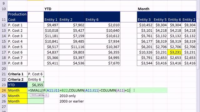 Excel Magic Trick 819: Lookup Second 2nd Item In List: Excel 2010, 2007 and 2003 Methods