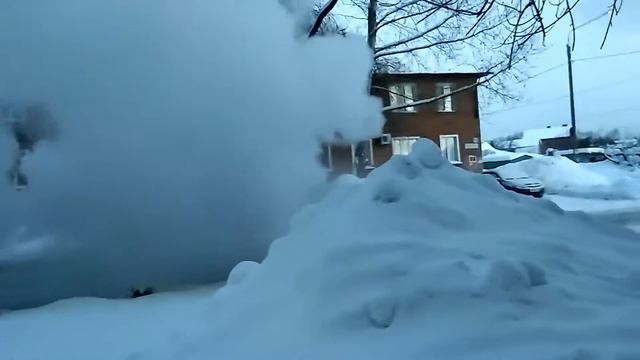 8:07 28.01.2017 Самара Воронежская и Нагорная прорыв теплотрасы 2