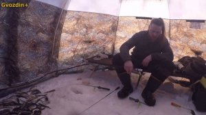 Унская губа, д.Пертоминск, р.Кинжуга, Рыбалка на Навагу в -34°С в палатке Берег