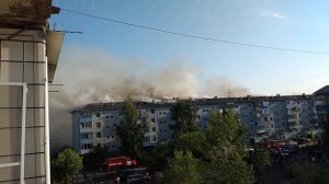 пожар в омске в лукьяновке попова 1.