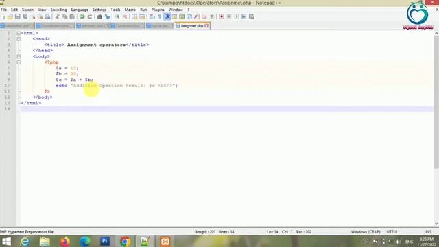 Assignment operator in php | Part-9 | Development webpage in php | Gujarati Computer