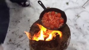 Завтрак на природе ФИНСКАЯ СВЕЧА Яичница на огне