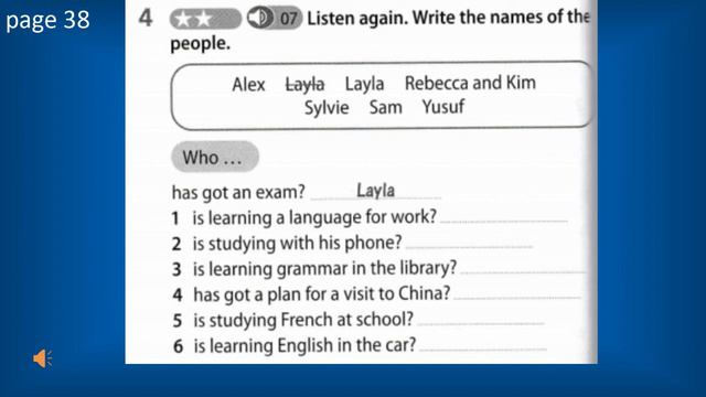 Year 5 English Plus 1 Workbook Unit 4 page 36-43 Listening audio and answers