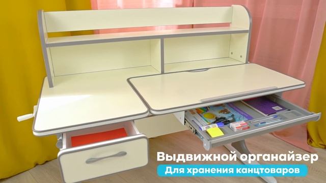 Растущая парта Anatomica Study-120 Lux – лучший ученический стол смотреть онлайн