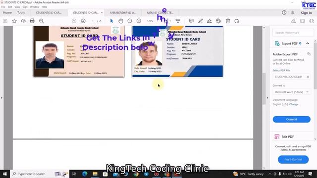 Students And Membership ID Cards Builder Application in MS Excel VBA смотреть онлайн