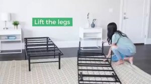 Linenspa 14 дюймовый складной металлический каркас кровати платформы