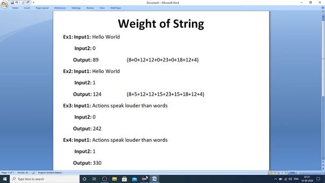Weight of String | Logic Building Problems | Placement Questions | Java Code смотреть онлайн