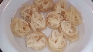 Гнезда с фаршем / Макаронные гнезда с фаршем