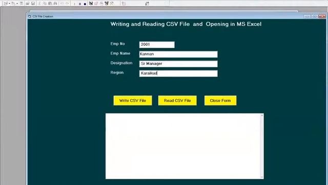 Reading and Writing Text files  and CSV files  in Visual Basic 6.0