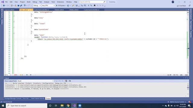 C# aspnet core mvc Crud getting data from WebApi using ajax jquery Datatables